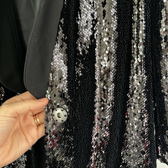 Cartonniere Black Sequin Blazer size XS - Picture 3 of 10